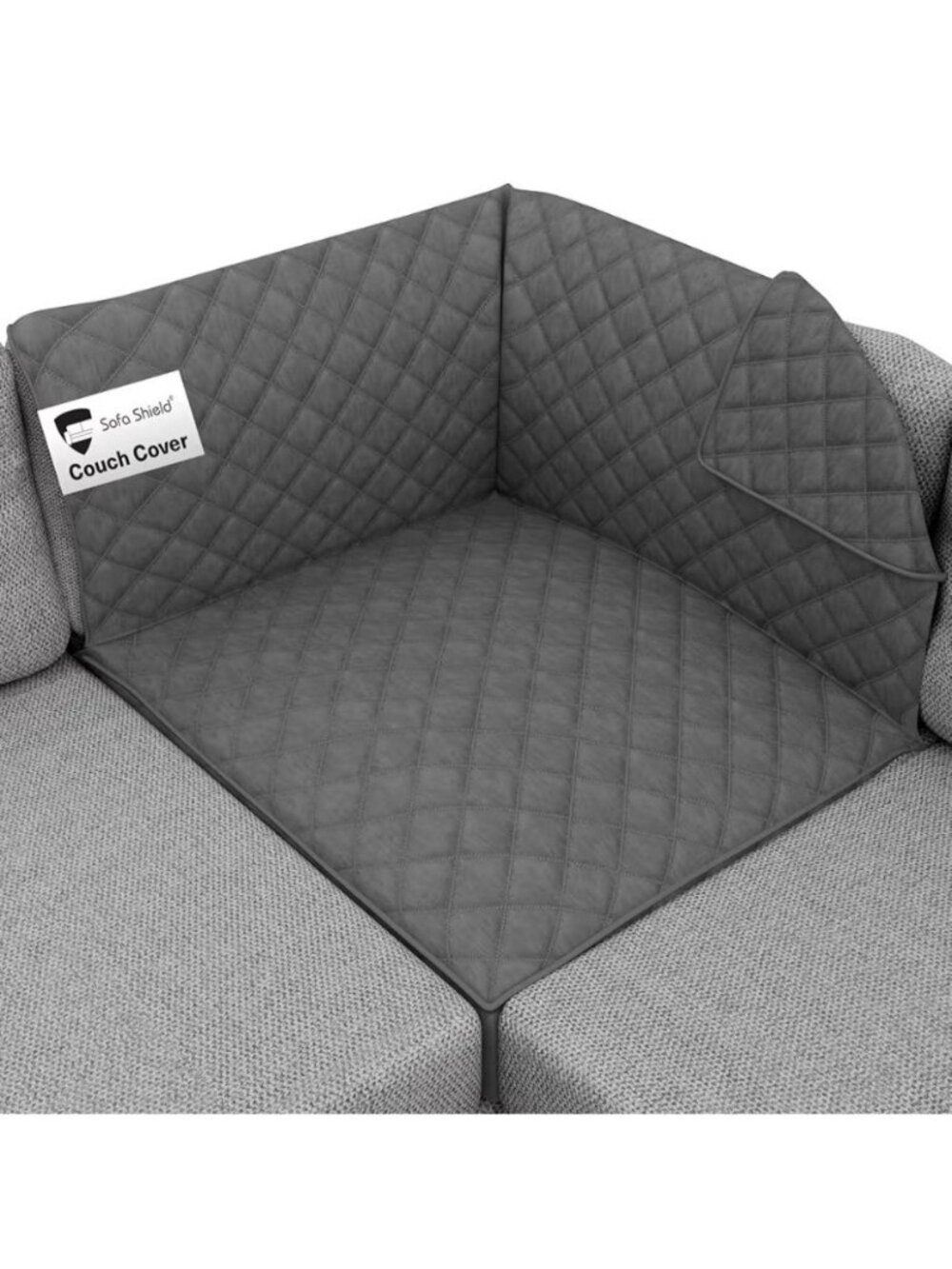 Sofa Shield Reversible Sectional Couch Cover 30x30" Tear & Stain Resistant Gray